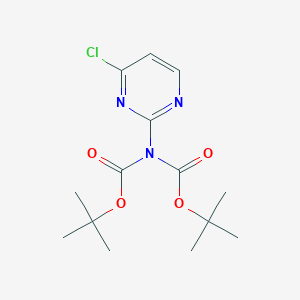 Chemical structure of di-tert-butyl (4-chloropyriMidin-2-yl)carbaMate
