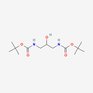 Chemical structure of Di-tert-butyl (2-hydroxypropane-1,3-diyl)dicarbamate