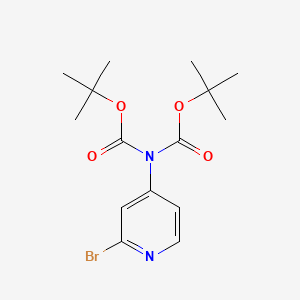 Chemical structure of 4-[di(tert-butoxycarbonyl)aMino]-2-broMopyridine