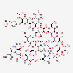Chemical structure of Disialylnonasaccharide-|A-pNP