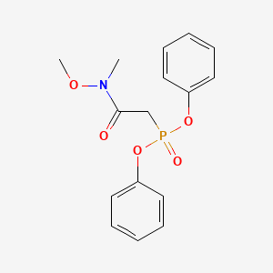 Chemical structure of Diphenyl (N-Methoxy-N-methylcarbamoylmethyl)phosphonate