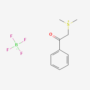 Chemical structure of Dimethylphenacylsulfonium Tetrafluoroborate