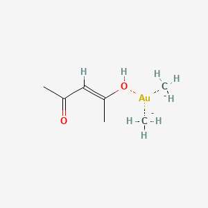 Chemical structure of Dimethyl(acetylacetonate)gold(III)(99·9%-Au)