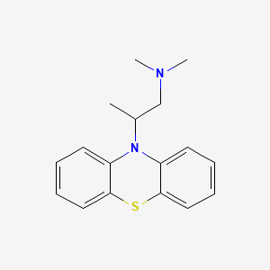 Chemical structure of dimethyl(2-phenothiazin-10-ylpropyl)amine