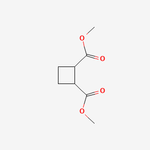 Chemical structure of Dimethyl cyclobutane-1,2-dicarboxylate