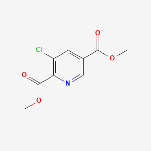 Chemical structure of Dimethyl 3-chloropyridine-2,5-dicarboxylate