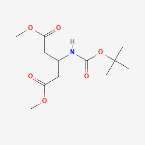 Chemical structure of Dimethyl 3-(Boc-amino)pentanedioate