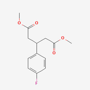 Chemical structure of Dimethyl 3-(4-fluorophenyl)pentanedioate