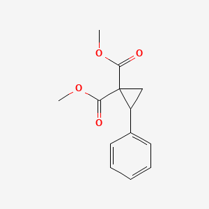 Chemical structure of Dimethyl 2-phenylcyclopropane-1,1-dicarboxylate