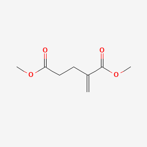 Chemical structure of dimethyl 2-methylenepentanedioate