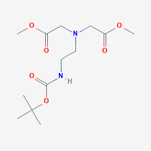 Chemical structure of Dimethyl 2,2'-((2-((Tert-Butoxycarbonyl)Amino)Ethyl)Azanediyl)Diacetate