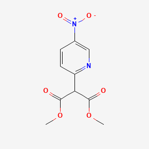 Chemical structure of Dimethyl 2-(5-nitropyridin-2-yl)malonate