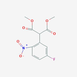 Chemical structure of Dimethyl 2-(5-fluoro-2-nitrophenyl)malonate