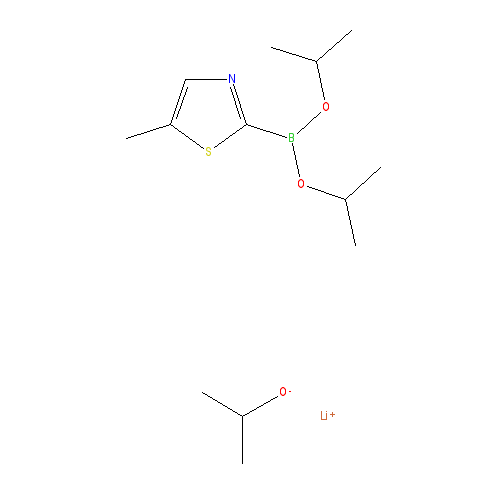 Chemical structure of Diisopropyl 5-Methyl-2-thiazoleboronate Lithium Isopropoxide Salt