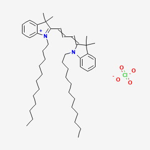 Chemical structure of DiIC12(3)perchlorate
