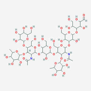 Chemical structure of Difucosyllacto-N-hexaose (a)
