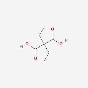 Chemical structure of Diethylmalonic Acid