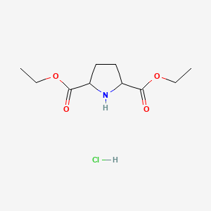 Chemical structure of Diethyl pyrrolidine-2,5-dicarboxylate hydrochloride