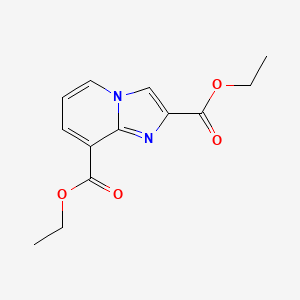 Chemical structure of Diethyl imidazo[1,2-a]pyridine-2,8-dicarboxylate