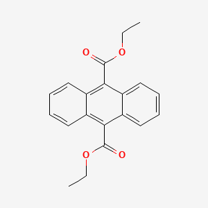 Chemical structure of diethyl anthracene-9,10-dicarboxylate