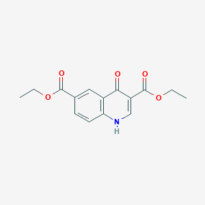 Chemical structure of Diethyl 4-hydroxyquinoline-3,6-dicarboxylate