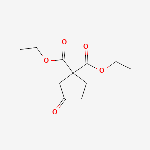 Chemical structure of Diethyl 3-oxocyclopentane-1,1-dicarboxylate
