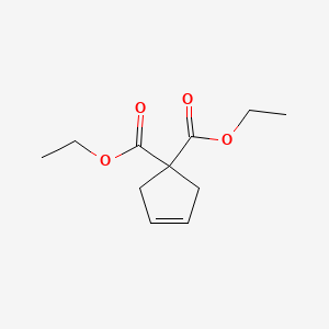Chemical structure of Diethyl 3-Cyclopentene-1,1-dicarboxylate