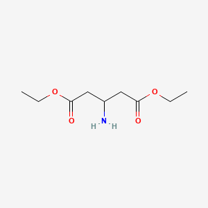 Chemical structure of Diethyl 3-aminopentanedioate hydrochloride