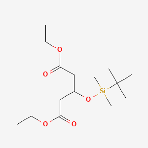 Chemical structure of Diethyl 3-(tert-Butyldimethylsilyloxy)glutarate