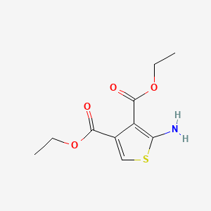 Chemical structure of Diethyl 2-aminothiophene-3,4-dicarboxylate