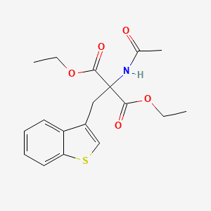 Chemical structure of Diethyl 2-acetamido-2-(benzo[b]thiophen-3-ylmethyl)malonate