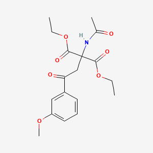 Chemical structure of Diethyl 2-acetamido-2-(2-(3-methoxyphenyl)-2-oxoethyl)malonate