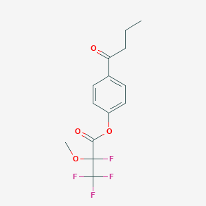 Chemical structure of diethyl 2,2'-(1,2-phenylene)bis(2,2-difluoroacetate)