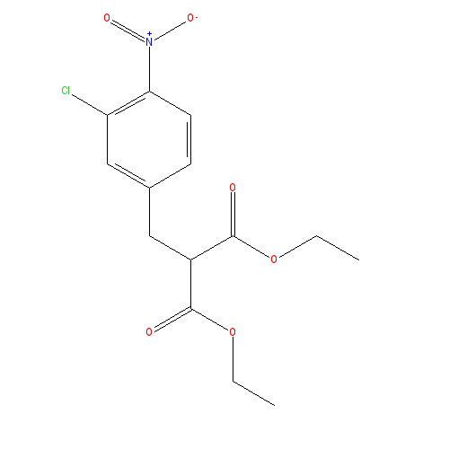 Chemical structure of diethyl 2-(3-chloro-4-nitrophenyl)-2-methylmalonate