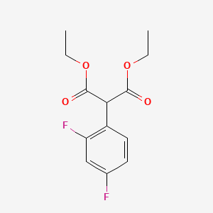 Chemical structure of Diethyl 2-(2,4-difluorophenyl)malonate