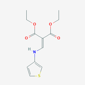 Chemical structure of Diethyl 2-((thiophen-3-ylamino)methylene)malonate