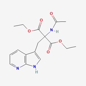 Chemical structure of Diethyl 2-((1H-pyrrolo[2,3-b]pyridin-3-yl)methyl)-2-acetamidomalonate
