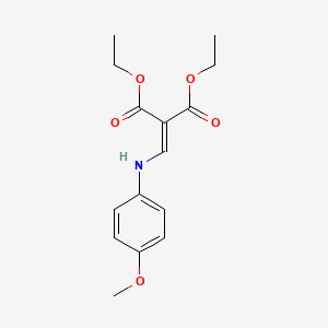 Chemical structure of Diethyl 2-(((4-methoxyphenyl)amino)methylene)malonate