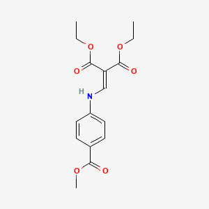 Chemical structure of Diethyl 2-(((4-(methoxycarbonyl)phenyl)amino)methylene)malonate