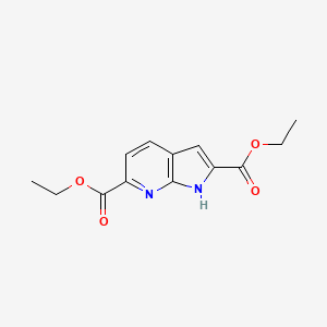 Chemical structure of Diethyl 1H-pyrrolo[2,3-b]pyridine-2,6-dicarboxylate