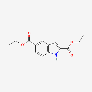 Chemical structure of Diethyl 1H-indole-2,5-dicarboxylate