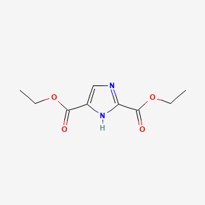 Chemical structure of diethyl 1H-imidazole-2,4-dicarboxylate