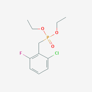 Chemical structure of diethyl (2-chloro-6-fluorobenzyl)phosphonate