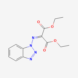 Chemical structure of Diethyl 1-(benzotriazolylimino)malonate