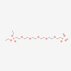 Chemical structure of Diethoxy-phosphorylethyl-peg5-ethylphosphonic acid