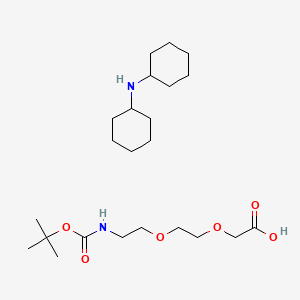 Chemical structure of Dicyclohexylamine 2,2-dimethyl-4-oxo-3,8,11-trioxa-5-azatridecan-13-oate