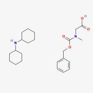 Chemical structure of dicyclohexylamine 2-(((benzyloxy)carbonyl)(methyl)amino)acetate