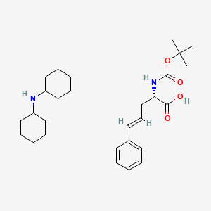 Chemical structure of Dicyclohexylamine (S)-2-((tert-butoxycarbonyl)amino)-5-phenylpent-4-enoate