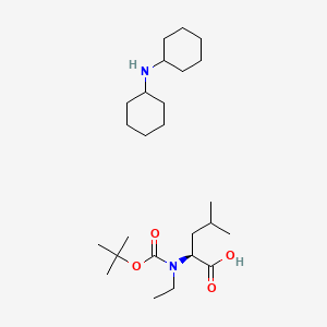 Chemical structure of Boc-N-ET-leu-OH dcha