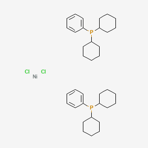 Chemical structure of Dichlorobis(dicyclohexylphenylphosphine)nickel(II)